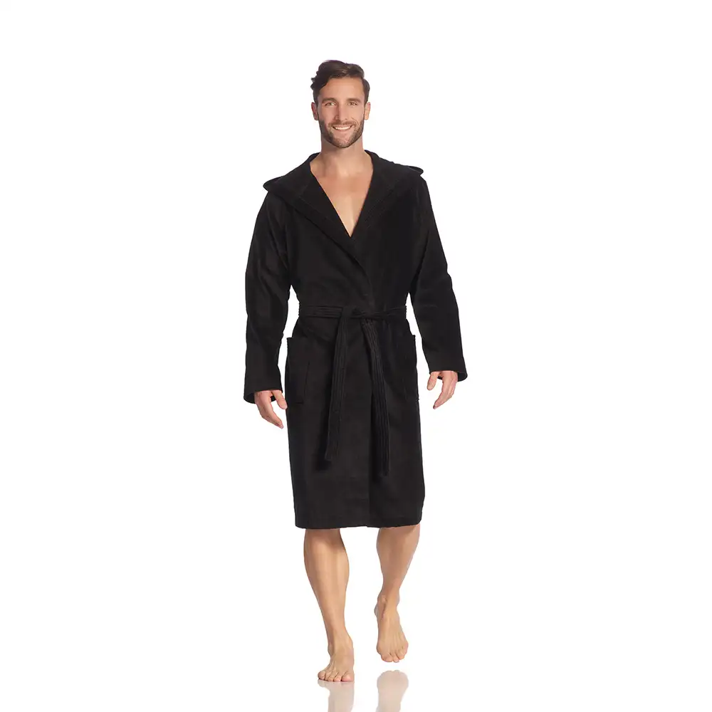 Vossen unisex badjas Texas (zwart) - Afbeelding 4