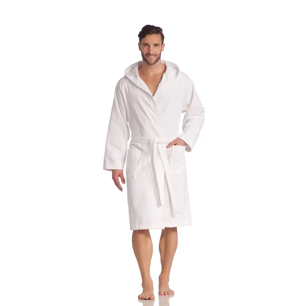 Vossen unisex badjas Texas (wit) - Afbeelding 4