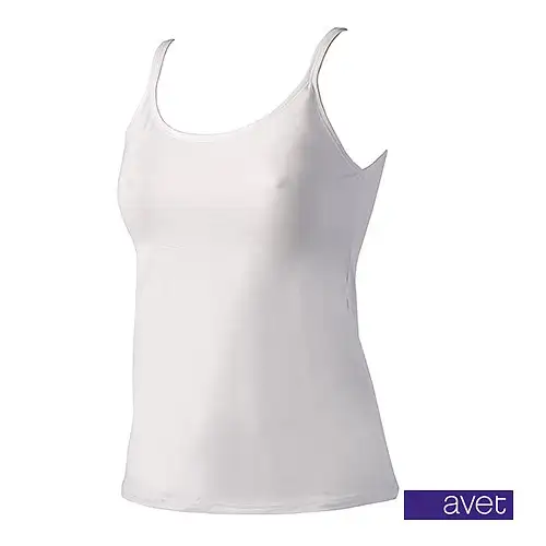 Avet dames spaghetti hemd 70090-70191 wit (microvezel)