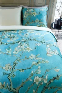 Beddinghouse x Van Gogh dekbedovertrek Almond Blossom (satijn, blue) 140x200/220cm