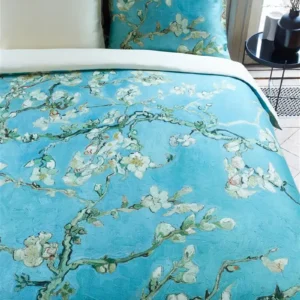 Beddinghouse x Van Gogh dekbedovertrek Almond Blossom (satijn, blue) 140x200/220cm