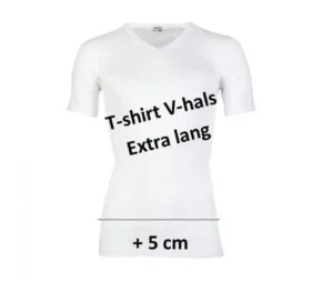 Beeren V-shirt extra lang (wit)