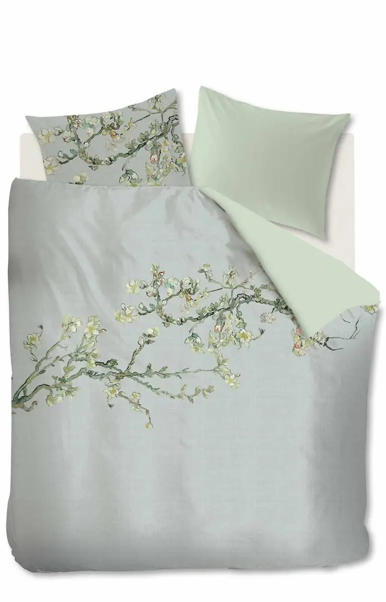 Beddinghouse x Van Gogh dekbedovertrek Blossom (satijn, grey) - Afbeelding 3