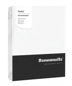 Bonnanotte kussenlopen perkal 60x70cm wit 2-pack