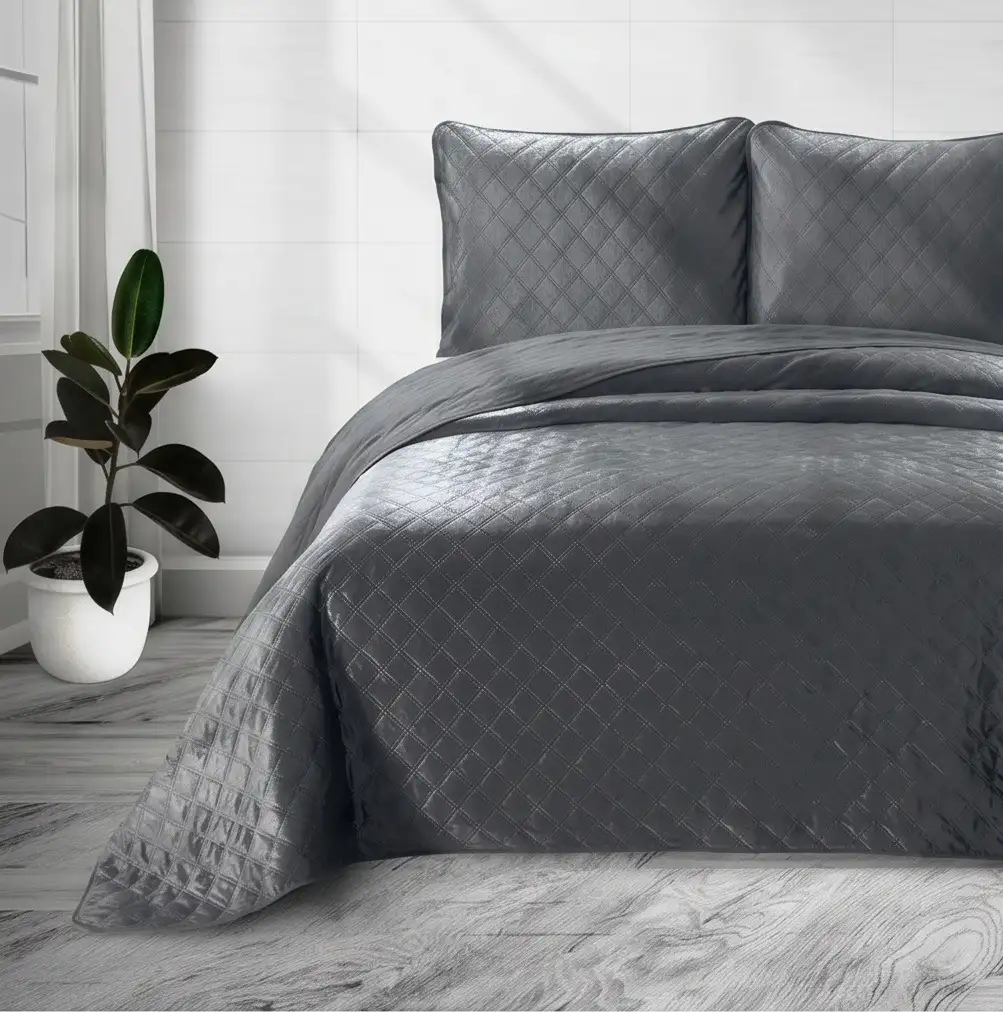 Dreamhouse bedsprei Velvet Classico 180x250cm antraciet