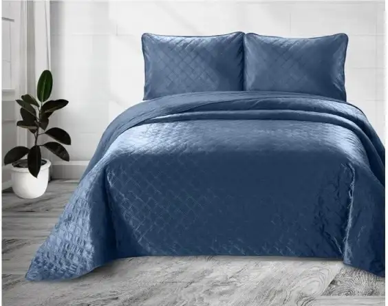 Dreamhouse bedsprei Velvet Classico 180x250cm indigo