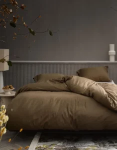 Essenza dekbedovertrek Minte satijn cafe noir
