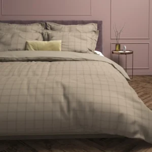 Heckett Lane dekbedovertrek Diamante (satijn, taupe grey)