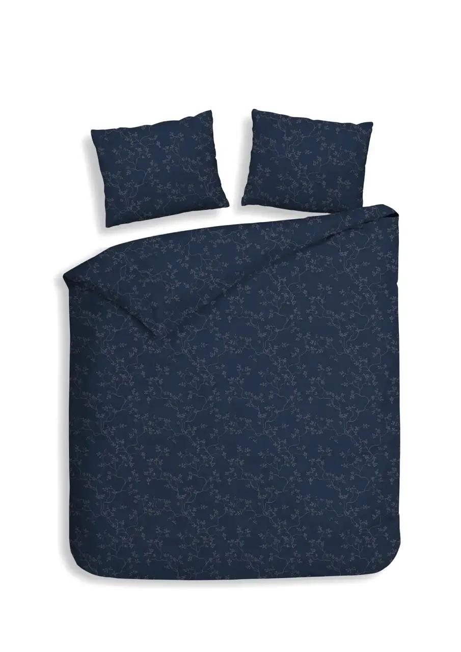 Heckett Lane flanellen dekbedovertrek Alloro dark blue - Afbeelding 3