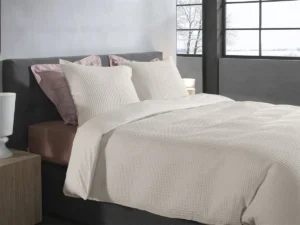 Heckett Lane dekbedovertrek Vafala ivory white - 1-persoons 140x200/220cm + 1 sloop