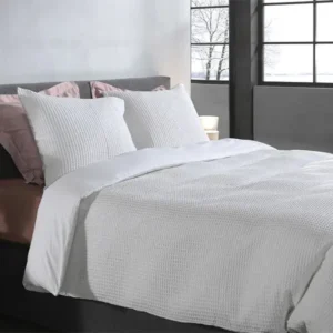 Heckett Lane dekbedovertrek Vafala super white - 1-persoons 140x200/220cm + 1 sloop