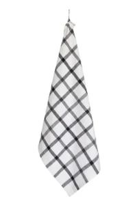 Jorzolino theedoek 3-color Check grey-black-sand