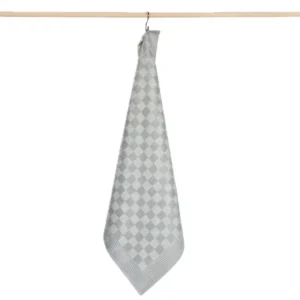 Jorzolino theedoek Check BBQ greygreen