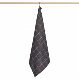 Jorzolino theedoek Check XL grey
