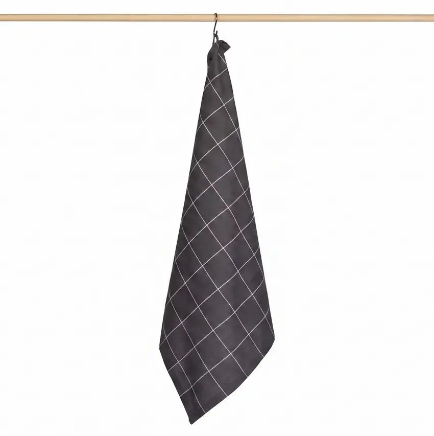 Jorzolino theedoek Check XL grey