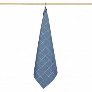 Jorzolino theedoek Check XL greyblue