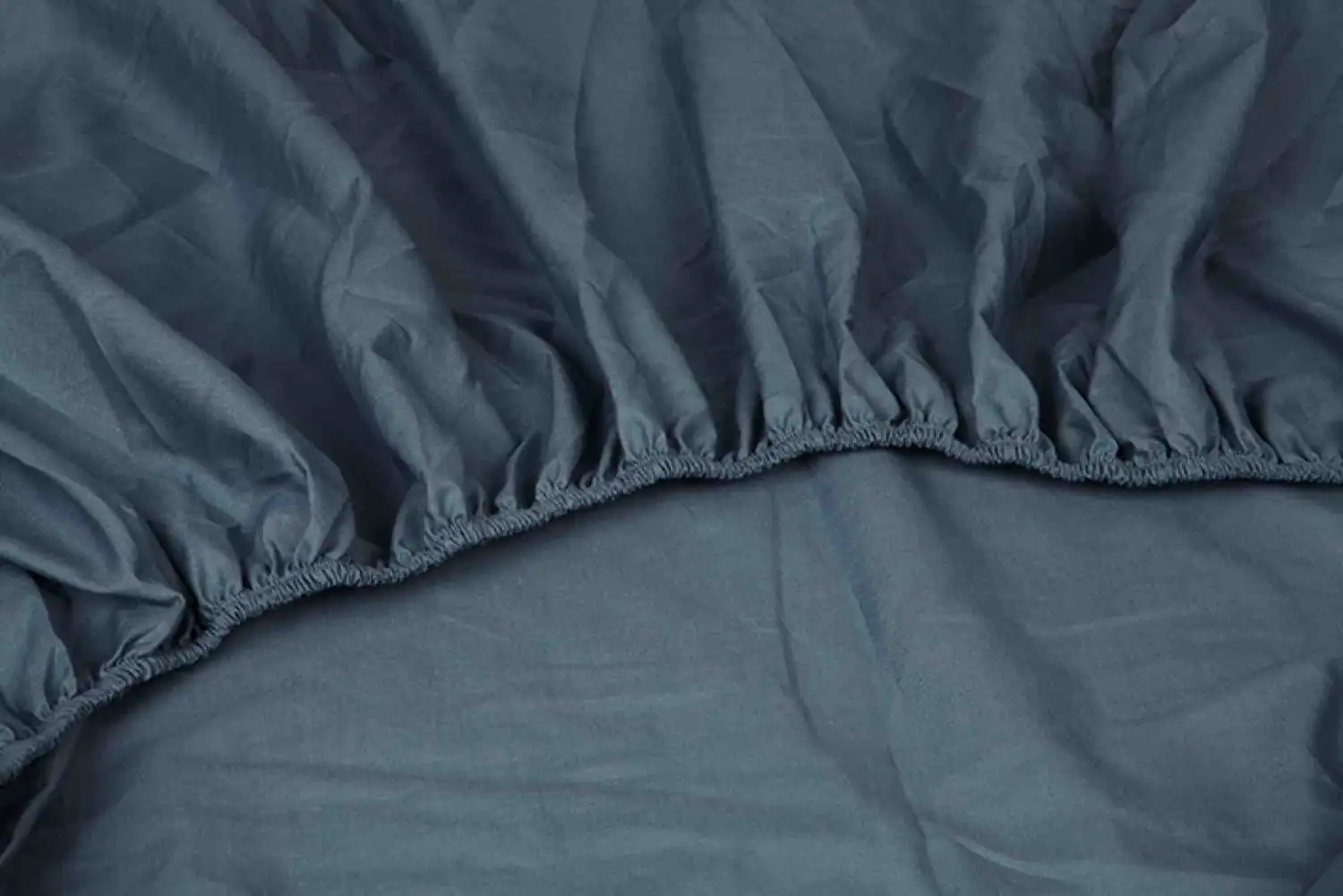 Kayori bio-katoen topper hoeslaken perkal (blauw) - Afbeelding 3