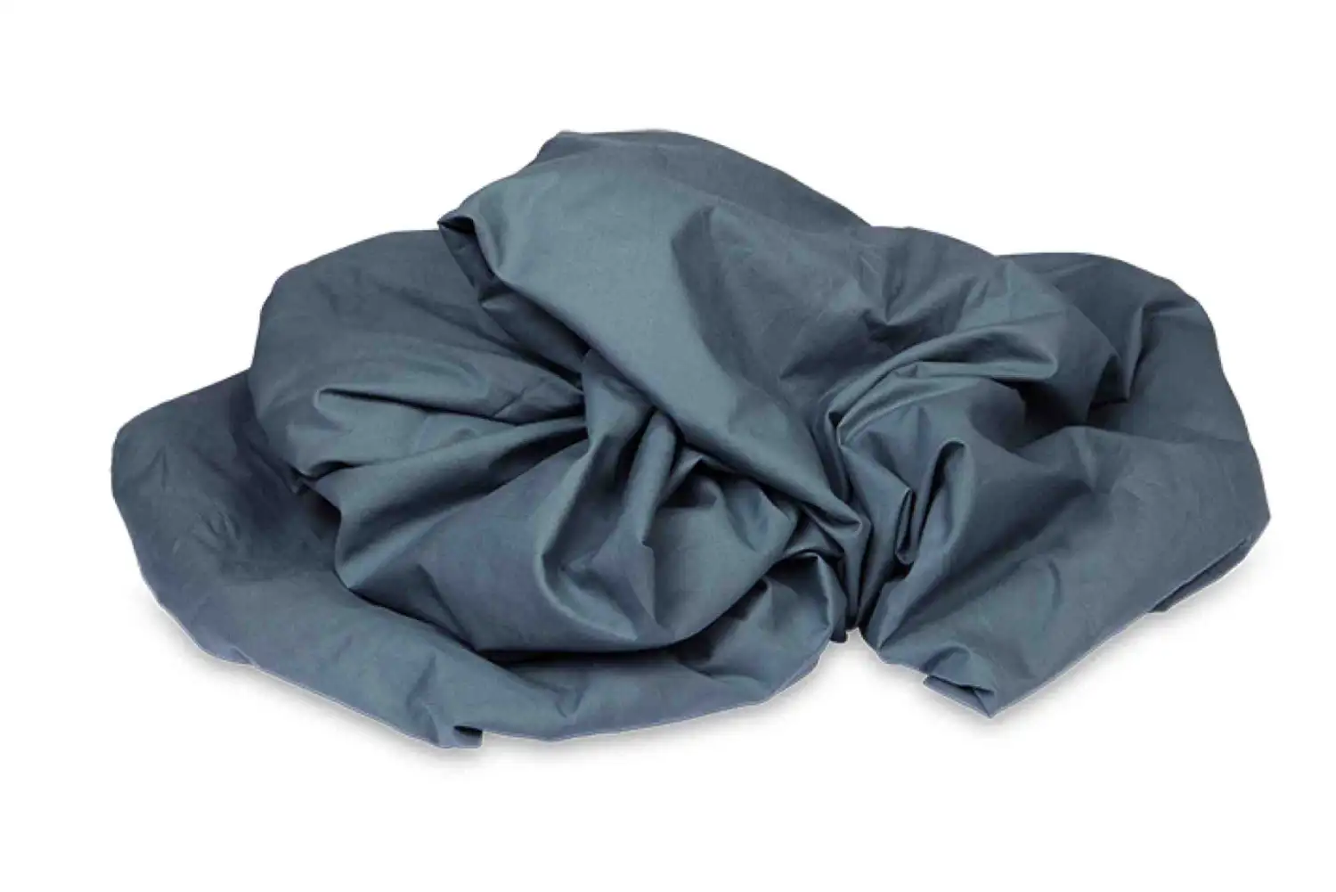 Kayori bio-katoen splittopper hoeslaken perkal blauw 160x200 - 160x200 - Afbeelding 3