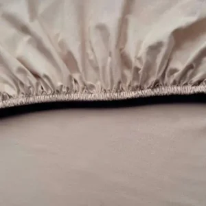 Kayori tencel hoeslaken Kiyo taupe 35cm