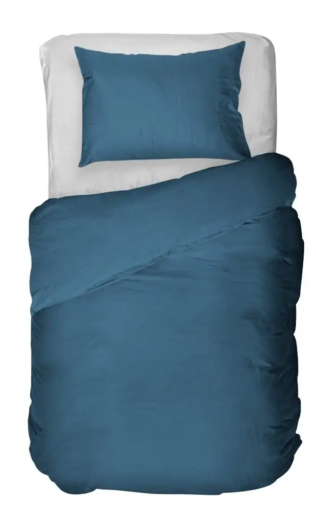 Kayori tencel dekbedovertrek Kiyo donkerblauw - Afbeelding 4