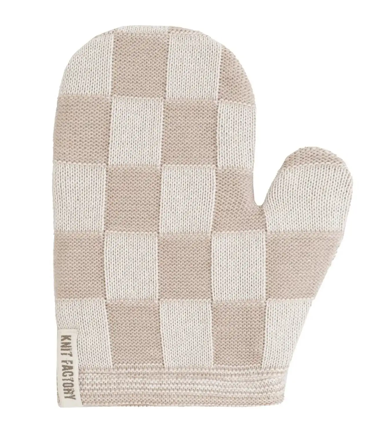 Knit Factory ovenwant Block ecru-linnen