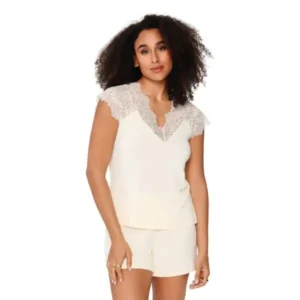 LingaDore shortama pearled ivory - M