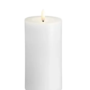 Moods & More led-kaars Melted silk 74 x 150 mm classic white