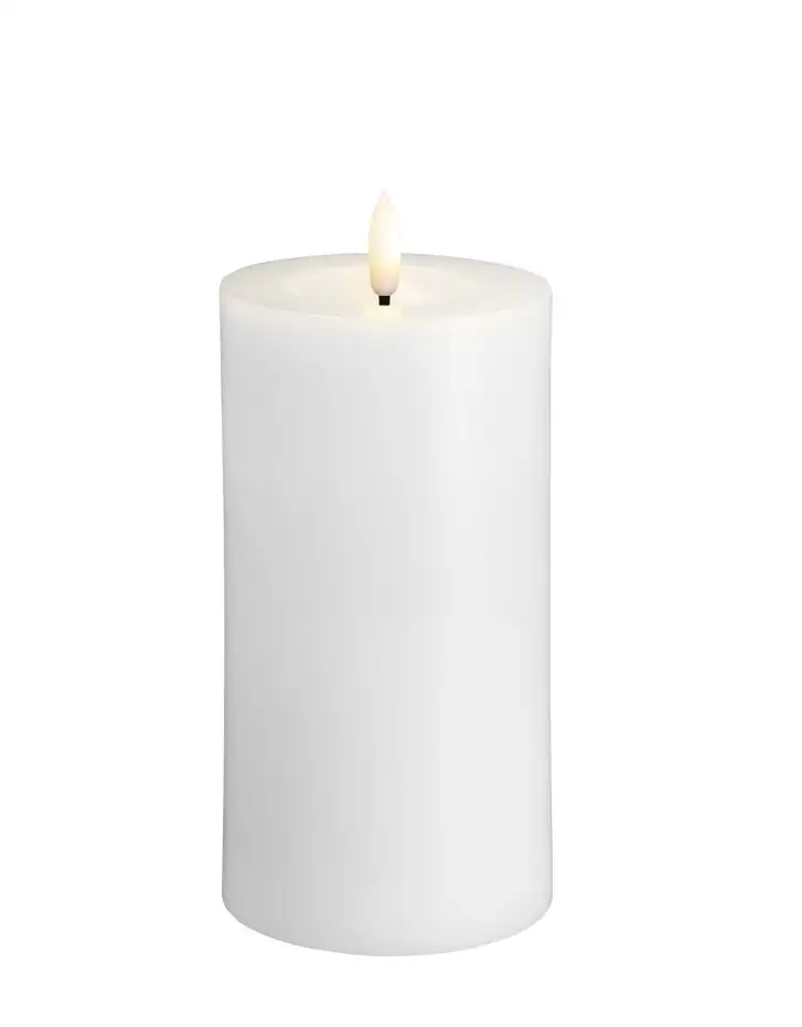 Moods & More led-kaars Melted silk 74 x 150 mm classic white