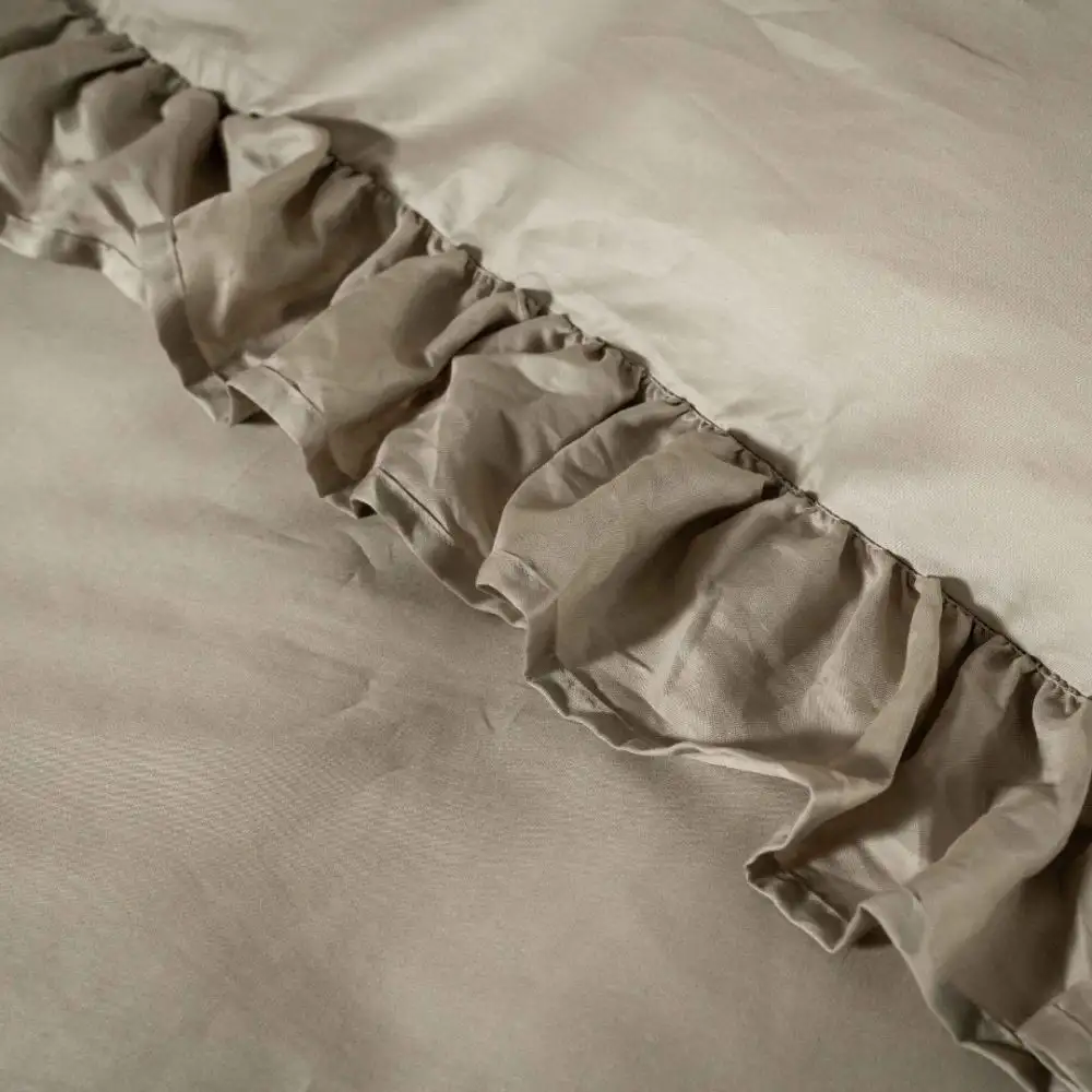 Kayori dekbedovertrek Oda grijs katoensatijn - 1-persoons 140x200/220cm + 1 sloop - Afbeelding 4