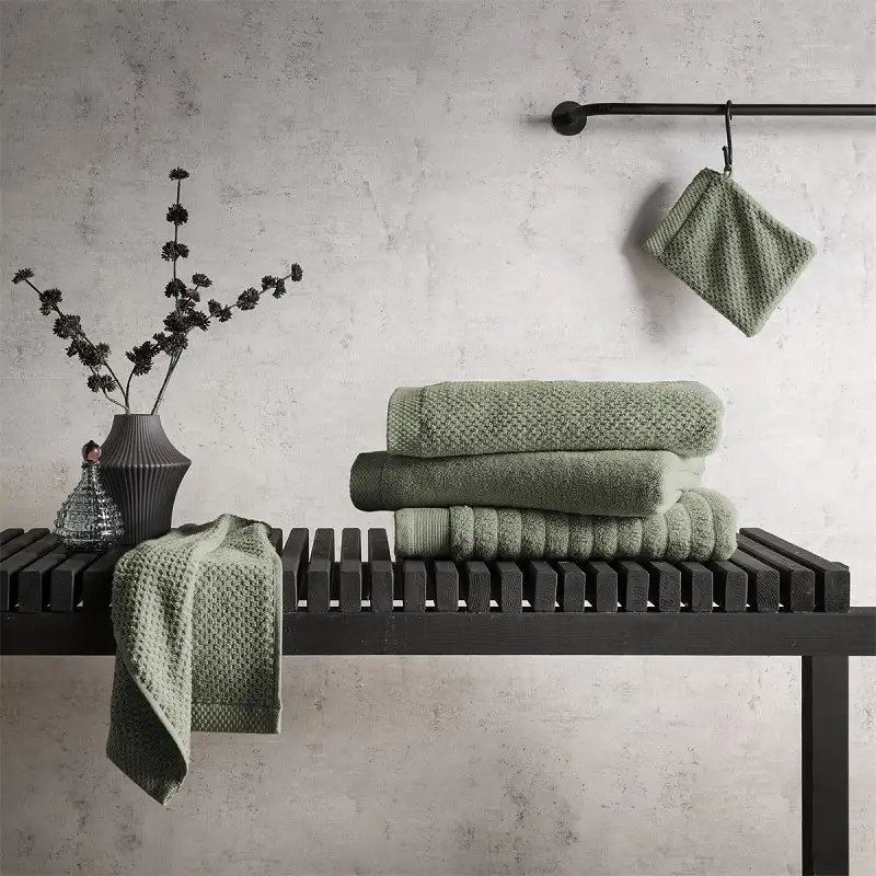 Heckettlane badtextiel Premium army green - Afbeelding 6
