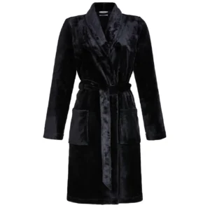 Ringella Bloomy dames badjas fleece schwarz 4554715