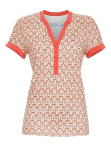 Ringella Bloomy dames v-shirt Ornament 6251410 light red