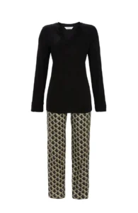 Ringella Cherie Line dames pyjama 5571205 schwarz