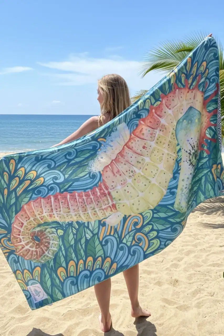 SooBluu reishanddoek XL Hippo 100x190cm - Afbeelding 3