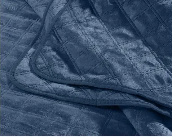 Dreamhouse bedsprei Velvet Classico 180x250cm indigo - Afbeelding 3
