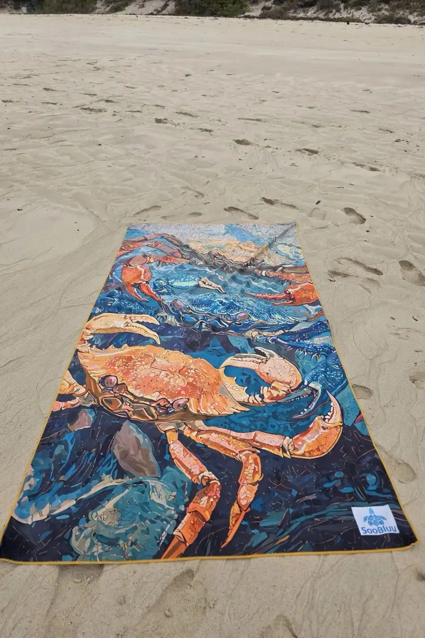 SooBluu reishanddoek XL Crab 100x190cm - Afbeelding 2