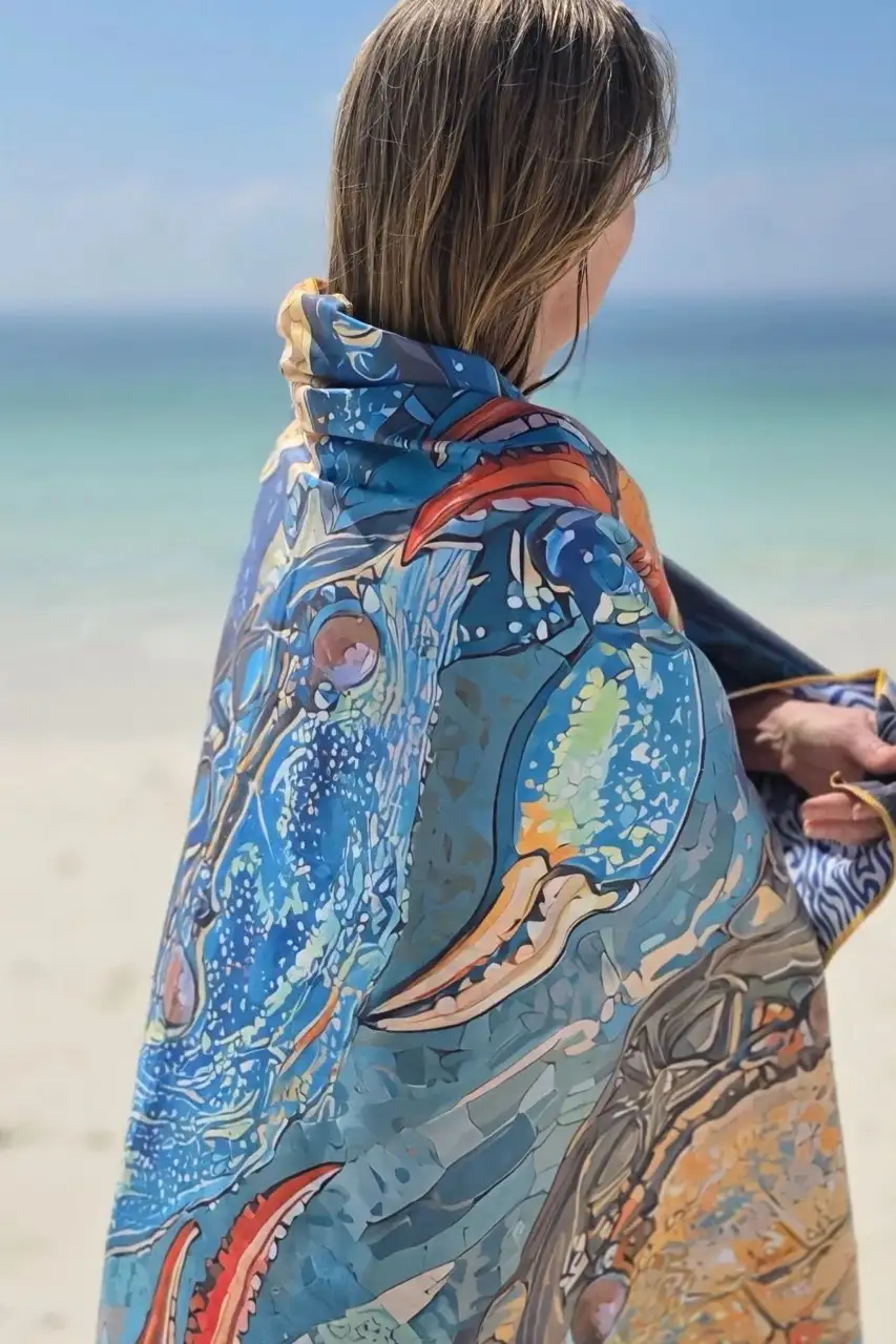 SooBluu reishanddoek XL Crab 100x190cm - Afbeelding 5