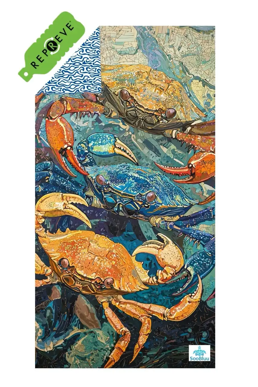 SooBluu reishanddoek XL Crab 100x190cm
