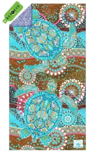 SooBluu reishanddoek XL Turtle 100x190cm