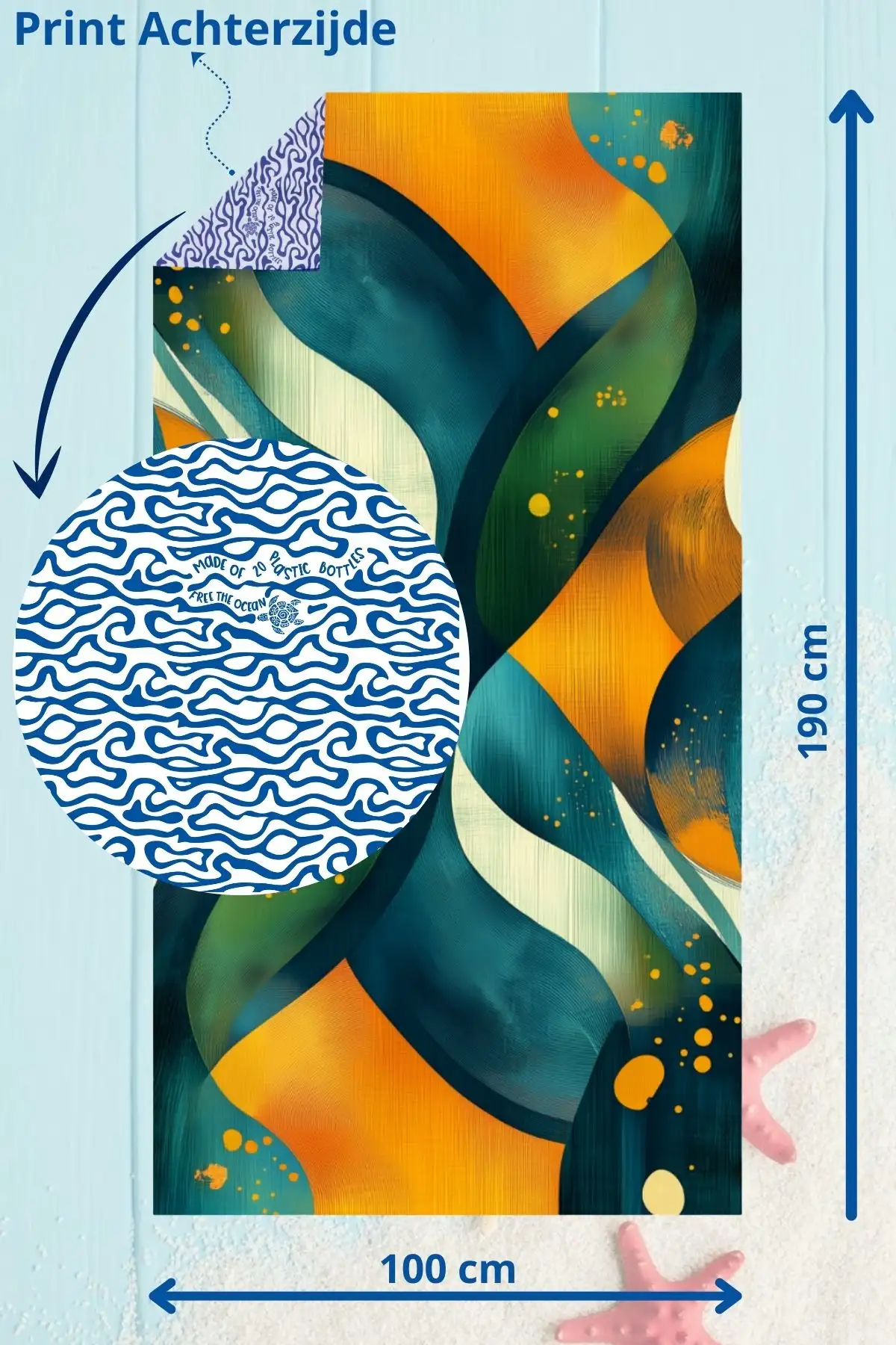 SooBluu reishanddoek XL Storm 100x190cm - Afbeelding 4