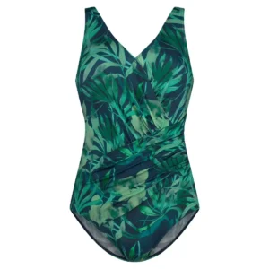 Ten Cate badpak v-neck soft cup water lily teal - 46