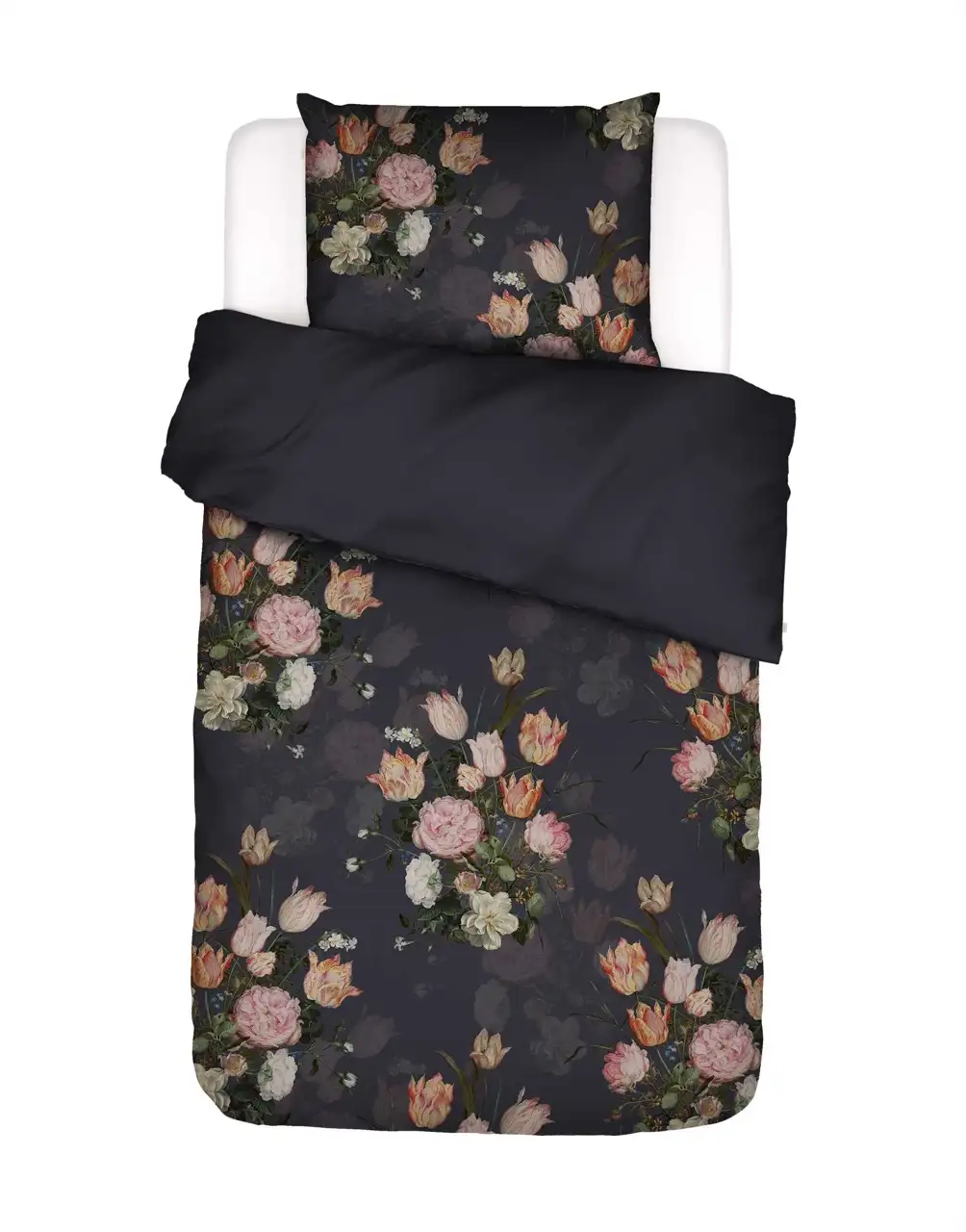 Essenza dekbedovertrek Tulip Bloom katoensatijn nightblue - Afbeelding 5