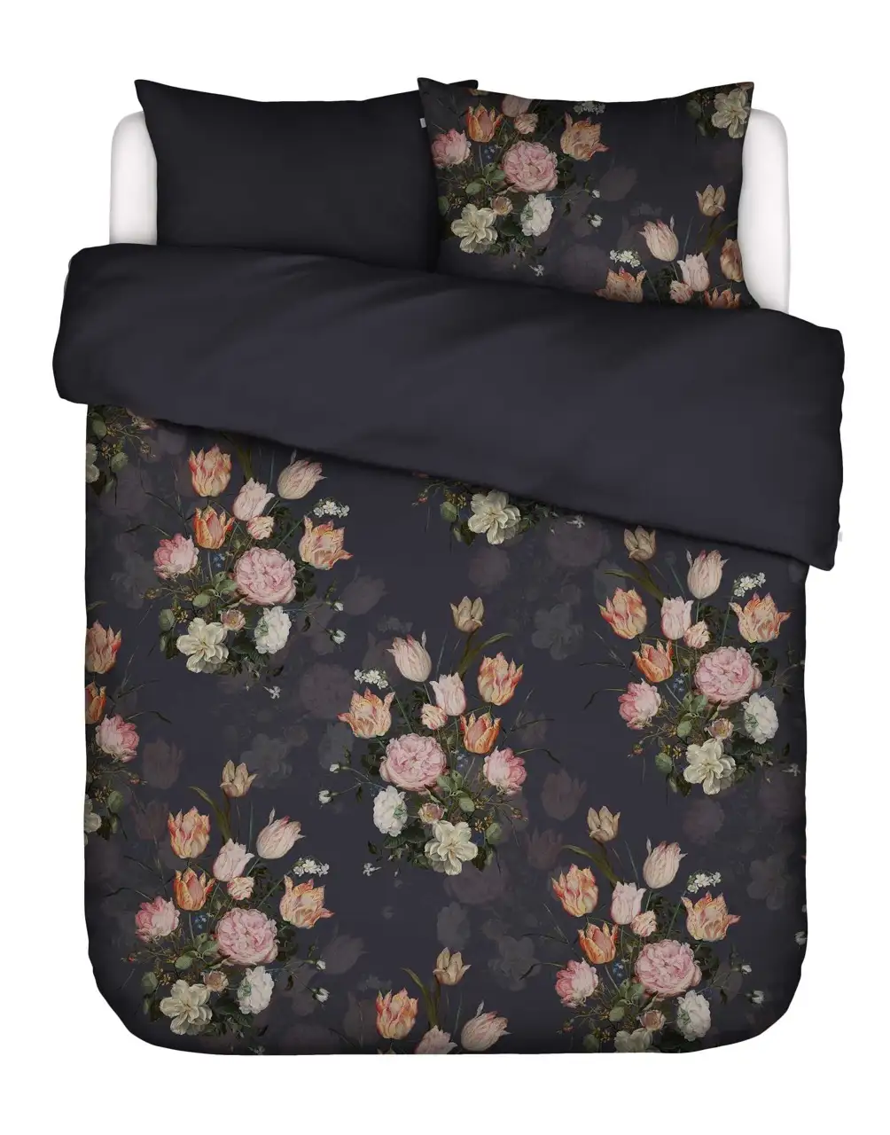 Essenza dekbedovertrek Tulip Bloom katoensatijn nightblue - Afbeelding 6