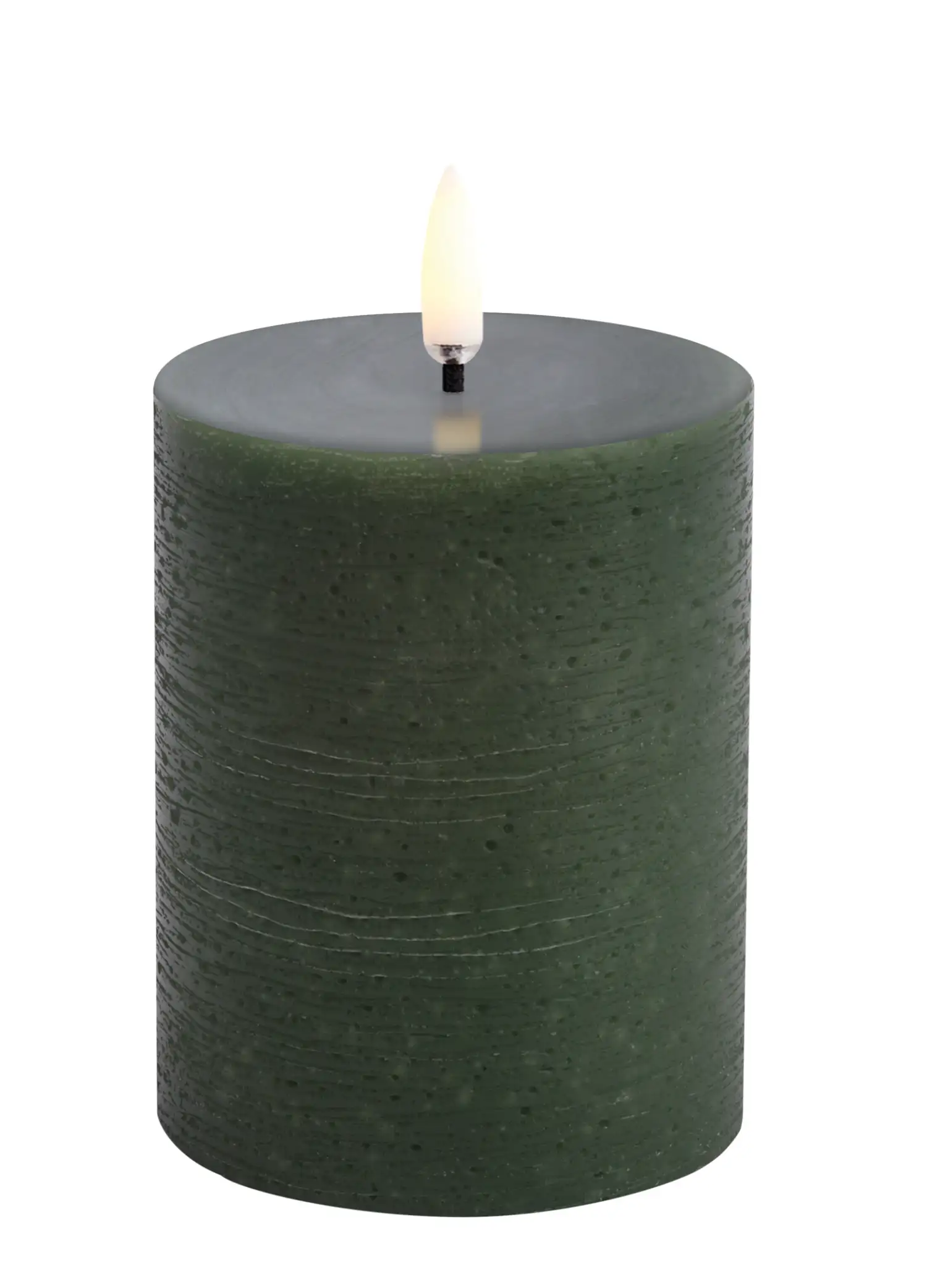 Uyuni led-kaars Rustic 7,8 x 10cm olive green