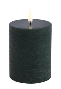 Uyuni led-kaars Rustic 7,8 x 10cm pine green