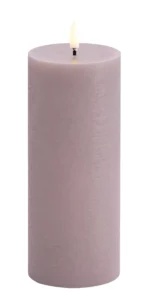 Uyuni led-kaars Rustic 7,8 x 20cm light lavender