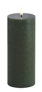 Uyuni led-kaars Rustic 7,8 x 20cm olive green