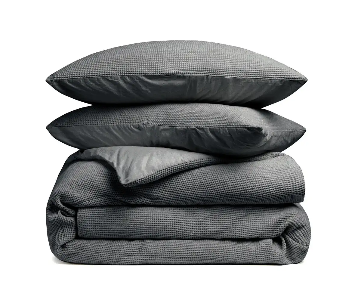 Heckett Lane dekbedovertrek Vafala steel grey - lits-jumeaux 240x200/220 + 2 slopen - Afbeelding 4