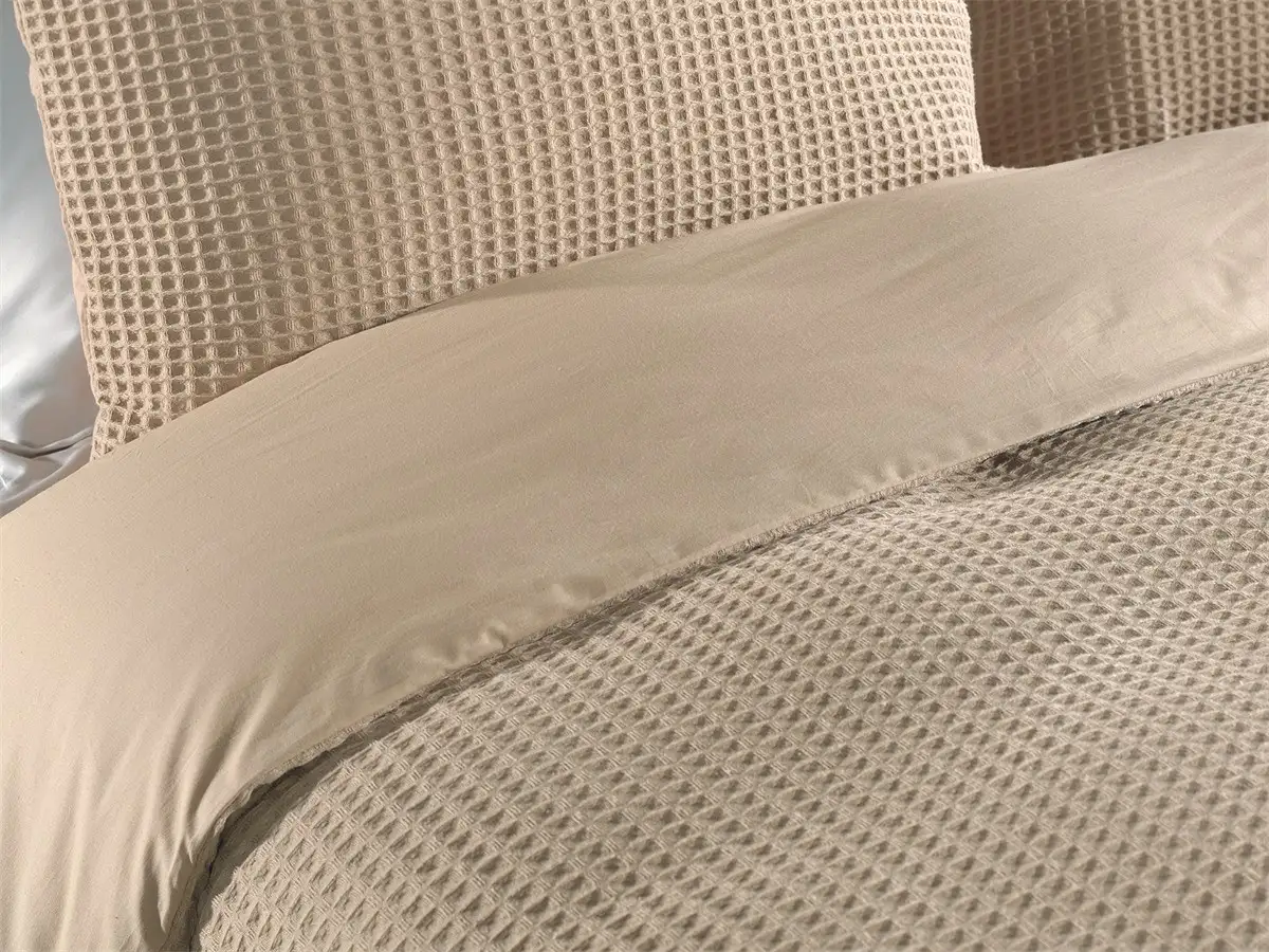 Heckett Lane dekbedovertrek Vafala pale khaki - 1-persoons 140x200/220cm + 1 sloop - Afbeelding 2