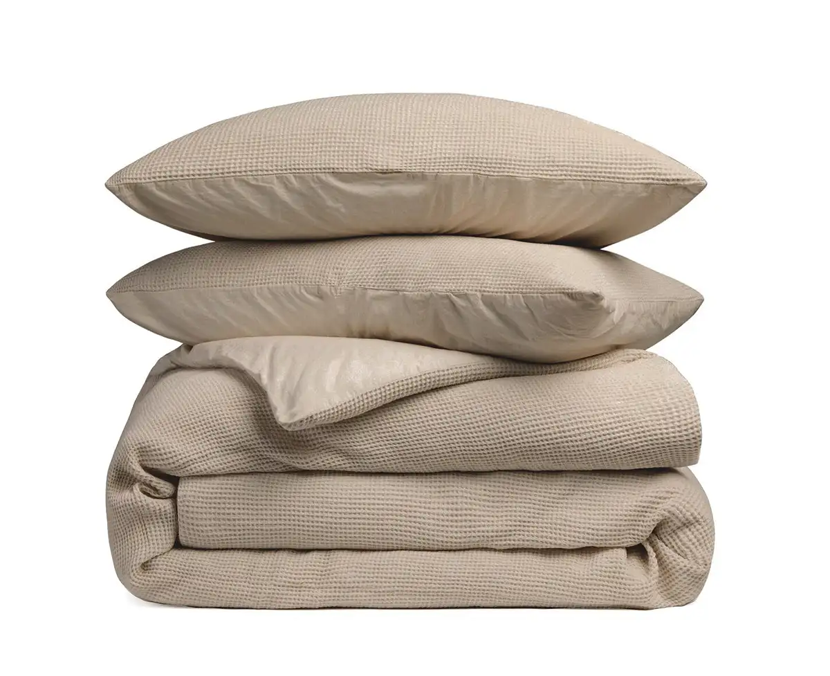 Heckett Lane dekbedovertrek Vafala pale khaki - 1-persoons 140x200/220cm + 1 sloop - Afbeelding 3